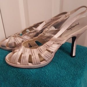 silver shoes